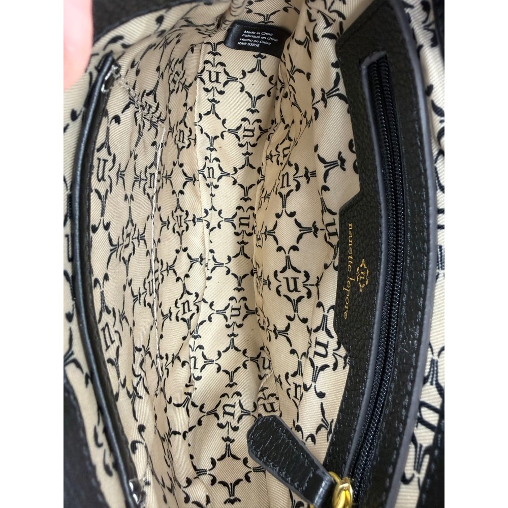 Nanette Lepore Black Crossbody Saddle Bag Tassel Santa Ana Purse Western Style - Picture 7 of 11